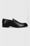 BOSS mocasini de piele Tayil barbati, culoarea negru, 50516767