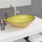 Gossi chiuveta din sticla, auriu, 50x37x14 cm