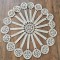 FATA DE MASA CIRCULARA VINTAGE, CROSETATA MANUAL CU FIR MACRAME