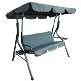 Leagan balansoar gradina Sersimo Cosenza, 3 locuri, 220kg, gri Household NewTrend