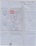 AMS @ - SCRISOARE FRANTA 1873, CU FRANCATURĂ SIMPLĂ cu 80 Cents MICHEL 44 a 1870, SUPERBA