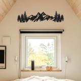 Cumpara ieftin Tablou metalic Mountains Negru 17x69 cm