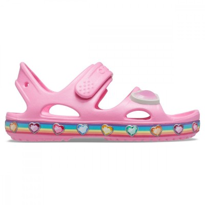 Sandale Crocs Fun Lab Rainbow Sandal Roz - Pink Lemonade foto