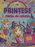 Prințese - carte de colorat cu 50 abțibilduri - Paperback - Flamingo