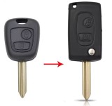 Carcasa Cheie Auto Transformatoare in Flip, cu 2 Butoane, Upgrade cu Lama SX9 pentru Citroen Saxo, Xsara, Picasso, Berlingo (1999-2008)
