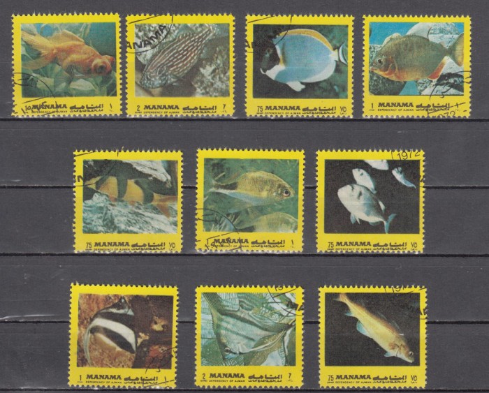 A12 S6 2 - Timbre foarte vechi - Manama - pesti exotici