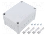 Carcasă cutie de conexiuni FIBOX 110x130x65 mm pentru perete IP65 ABS gri