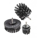 Set 3 perii din plastic pentru bormasina, prindere HEX 1/4, Raider