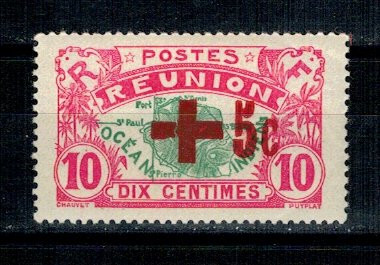 Reunion 1915 (colonie franceza) - Crucea Rosie, supr., neuzat foto