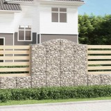 vidaXL Coșuri gabion arcuite 2 buc, 200x50x180/200 cm, fier galvanizat 3145724