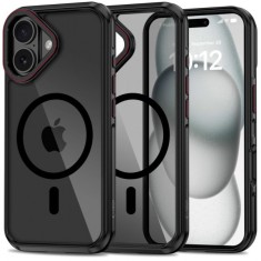 Husa MagSafe pentru Apple iPhone 16, Tech-Protect, Maghybrid, Neagra foto