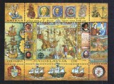 Iugoslavia 1992 - Europa, Columb, descoperirea Americii, vapoare, colita neuzata