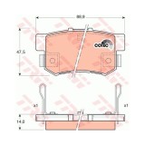 Set placute frana Trw GDB3175, parte montare : punte spate