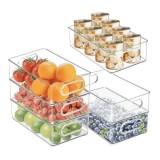 Cumpara ieftin Cutie de depozitare Koken cu divizoare detașabile, pentru frigider, birou, bucatarie, transparenta si usor de curatat, 31,6 x 23,7 x 9,7 cm