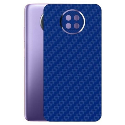 Set Folii Skin Acoperire 360 Compatibile cu Xiaomi Redmi Note 9T (2 Buc) - ApcGsm Wraps Carbon Blue foto