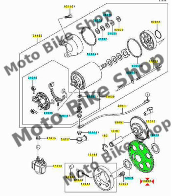 MBS Pinion cuplaj pornire Kawasaki, Cod Produs: 160851030KA foto