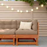 vidaXL Sofa de colț pentru grădină Lemn masiv de pin Maro Ceară 865401