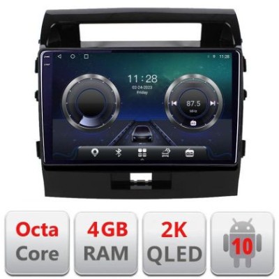 Navigatie Toyota LandCruiser 2008-2015 C-381 Android Octa Core Ecran 2K QLED GPS 4G 4+32GB 360 KIT-381+EDT-E410-2K v1 CarStore Technology foto