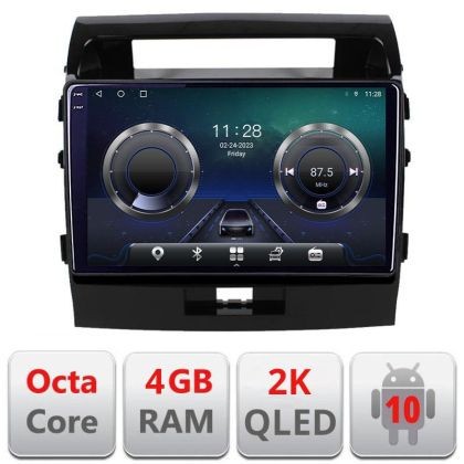Navigatie Toyota LandCruiser 2008-2015 C-381 Android Octa Core Ecran 2K QLED GPS 4G 4+32GB 360 KIT-381+EDT-E410-2K v1 CarStore Technology