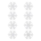Autocolante Decorative Crăciun, Fulgi Zăpadă, Poliester, 3x3cm, Set 8 Bucăți, Oem