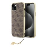 Guess - Hardcase 4G Charms Collection (GUHCP15MGF4GBR) - iPhone 15 Plus - Brown