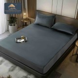 Cumpara ieftin Husa de Pat din Catifea cu Elastic si 2 Fete de Perna 50x70cm,180x200cm,Gri Inchis-D134