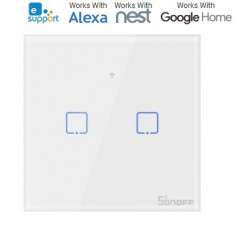 Sonoff T2EU TX 2CH RF433 Intrerupator Smarthome Google Home Alexa foto