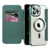 Husa MagSafe pentru Apple iPhone 12 Pro Max, Techsuit, SmartMag Book, Verde