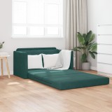 VidaXL Canapea de podea 2 &icirc;n 1 verde &icirc;nchis 124x204x61 cm catifea