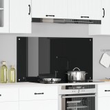 Cumpara ieftin Spate de bucătărie Negru 120 x 60 x 0.6 cm sticlă securizată