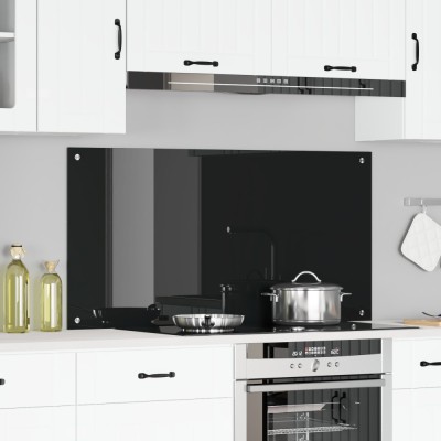 vidaXL Spate de bucătărie Negru 120 x 60 x 0.6 cm Sticlă &amp;icirc;ntărită 42001303 foto