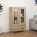 vidaXL Dulap &icirc;nalt, stejar sonoma, 70x31x115 cm, lemn compozit