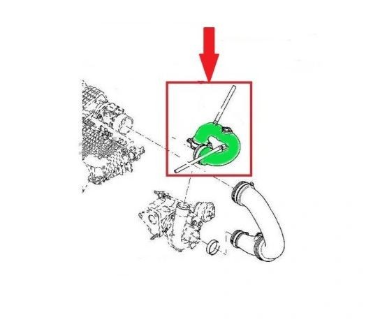 Furtun intercooler, supraalimentare Dacia Logan 202008, Logan 202012; Renault Clio 202013, Clio 192012, Kangoo 202008, Megane 202008, Modus 20,