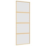 Cumpara ieftin Usa glisanta, auriu, 76x205 cm, sticla ESG mata si aluminiu