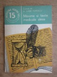 Ilarie Popescu - Maxime si texte medicale alese