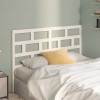 VidaXL Tăblie de pat, alb, 156x4x100 cm, lemn masiv de pin 814200