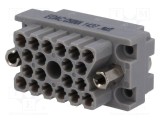 Conector dreptunghiular soclu hermafrodit policarbonat 2kV EDAC