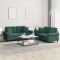 vidaXL Set canapea cu perne, 2 piese, verde &icirc;nchis, catifea 3202232