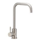 Baterie bucatarie Mixxus SUS-011-G, 40 mm, cartus ceramic, otel inoxidabil, Argintiu