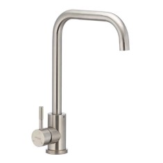 Baterie bucatarie Mixxus SUS-011-G, 40 mm, cartus ceramic, otel inoxidabil, Argintiu