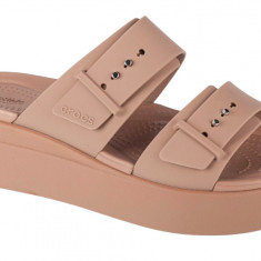 Papuci flip-flop Crocs Brooklyn Low Wedge Sandal 207431-2Q9 maro