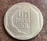 C50 - Moneda foarte veche - Peru - 1 nuevo sol - 1991