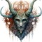 Sticker decorativ, Horror, Turcoaz, 63 cm, 1328STK-9