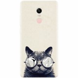 Husa silicon pentru Xiaomi Redmi Note 5A Prime, Cool Cat Glasses