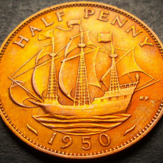 Moneda istorica HALF PENNY - MAREA BRITANIE, anul 1950 *cod 4035 B - GEORGIVS VI