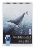 Bloc desen Watercolour A4 cu spira dubla, 10 file, hartie 300g, colectia Oxford Artistic