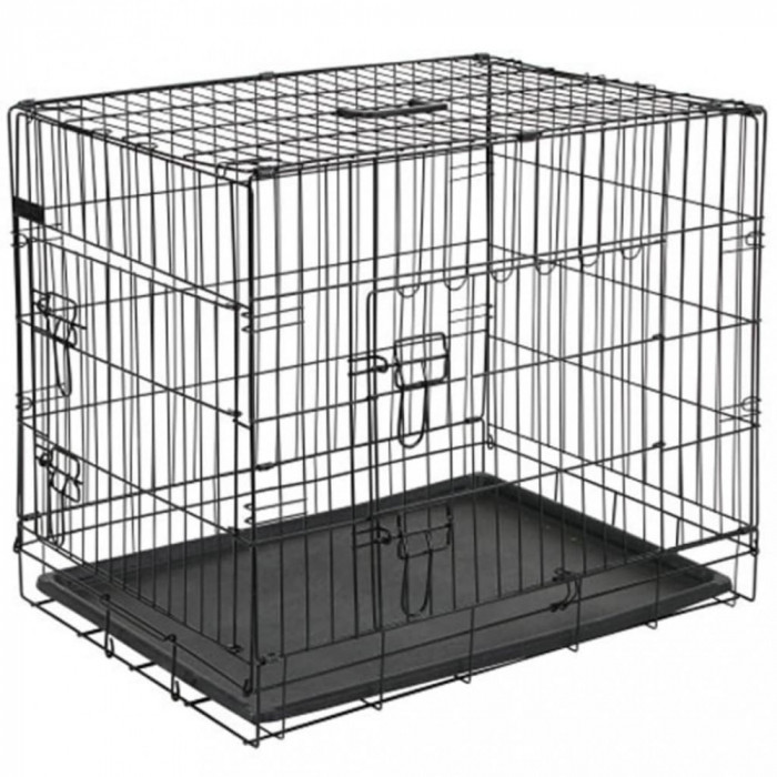 @Pet Cusca transport caini, negru, 92,5x57,5x64 cm, metal, 15003 GartenMobel Dekor