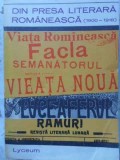 Din Presa Literara Romaneasca 1900-1918, D. Murarasu, Albatros 1970, Beletristica, Biografii, Carte Romana, Paperback
