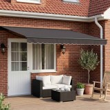 vidaXL Marchiza Electrica Retractabila Antracit 4x3m Otel Aluminiu