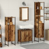 vidaXL Set 4 Piese Mobilier pentru Baie Lemn Vechi Lemn Prelucrat
